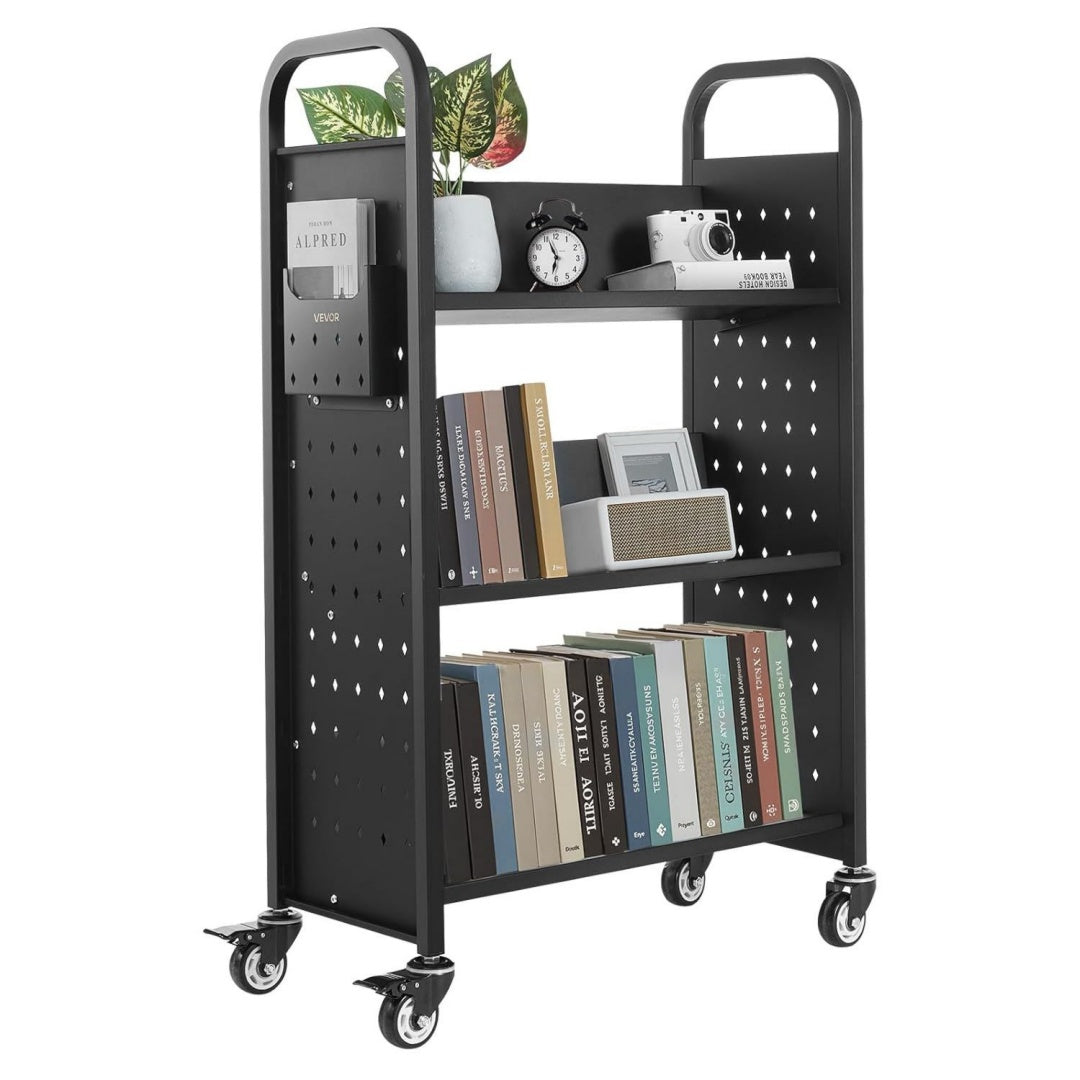carrelli per libri nero con ruote