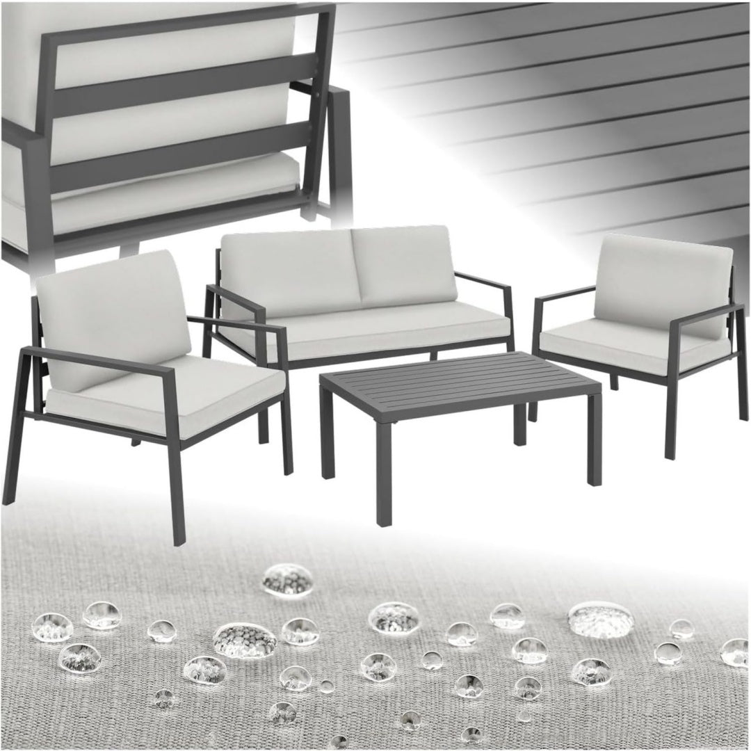 divani grigio resistente alluminio