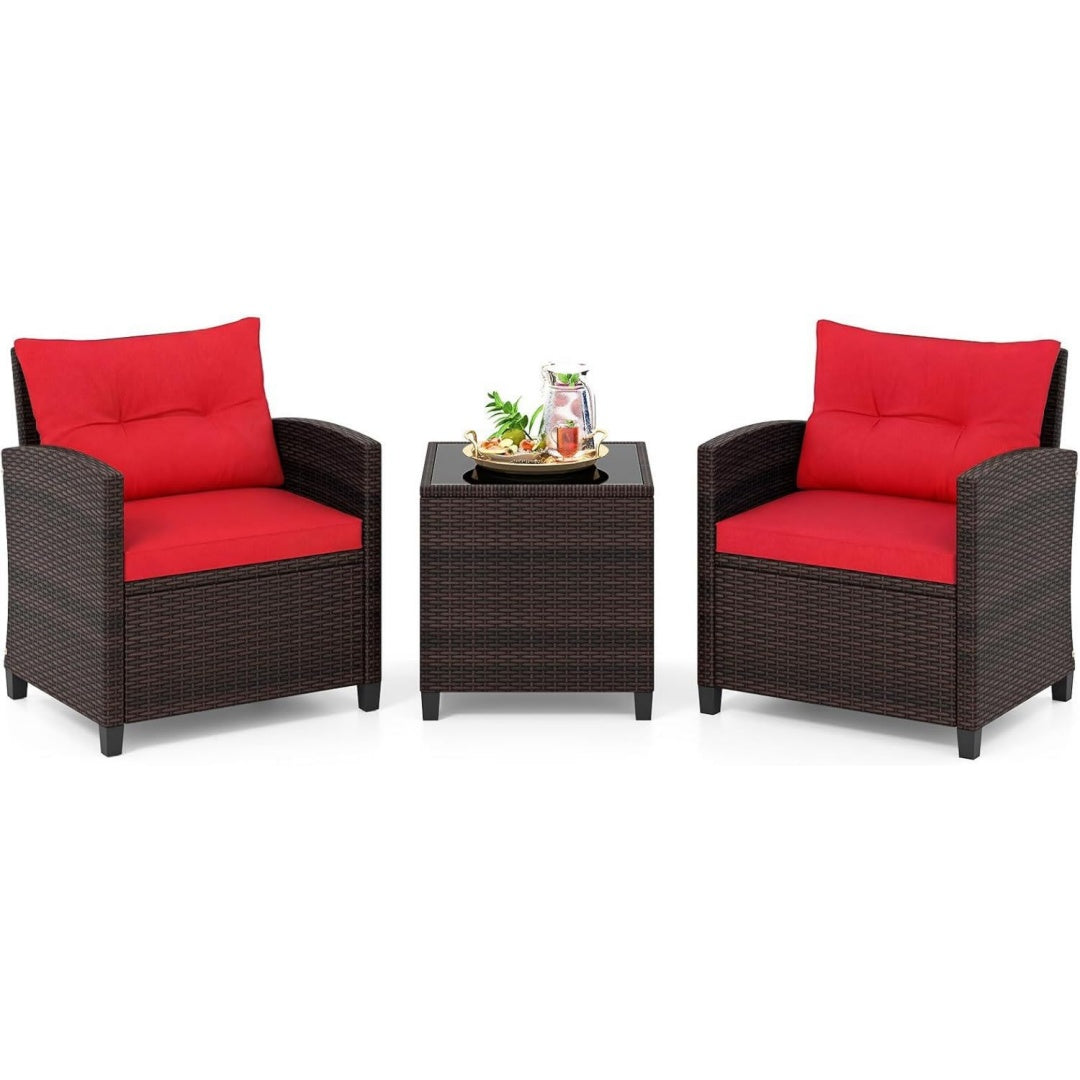 set da conversazioni rosso relax resistente