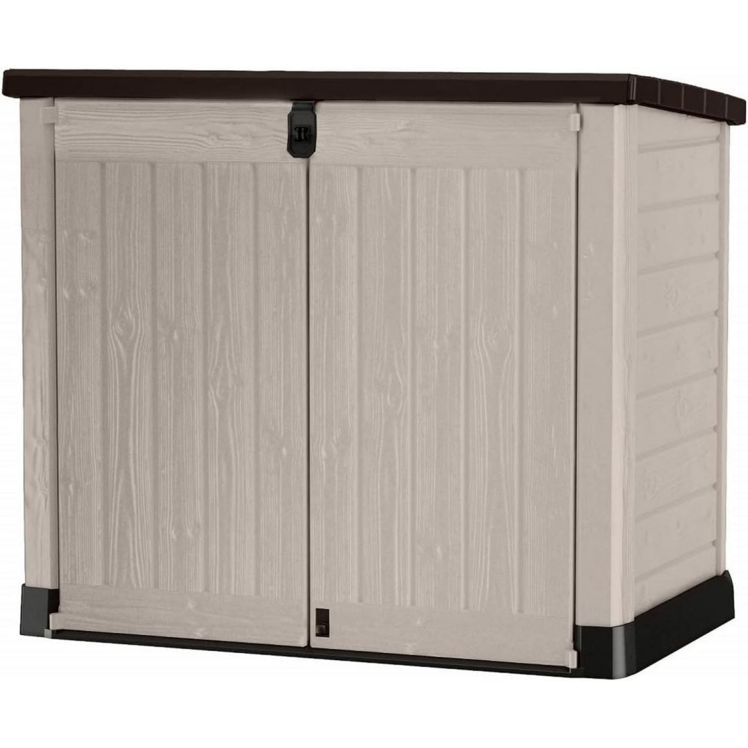 Armadio Porta Attrezzi da esterno Store It Out Pro, in plastica, Beige/Marron
