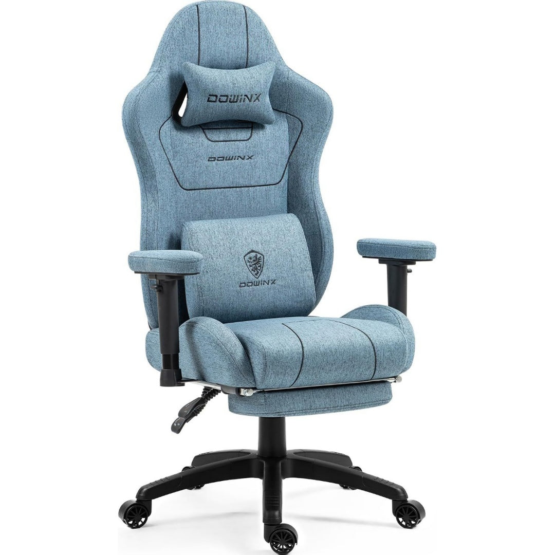 Sedia Dowinx Sedia Gaming in tessuto con cuscino a molle insacchettate, Sedia Gam
