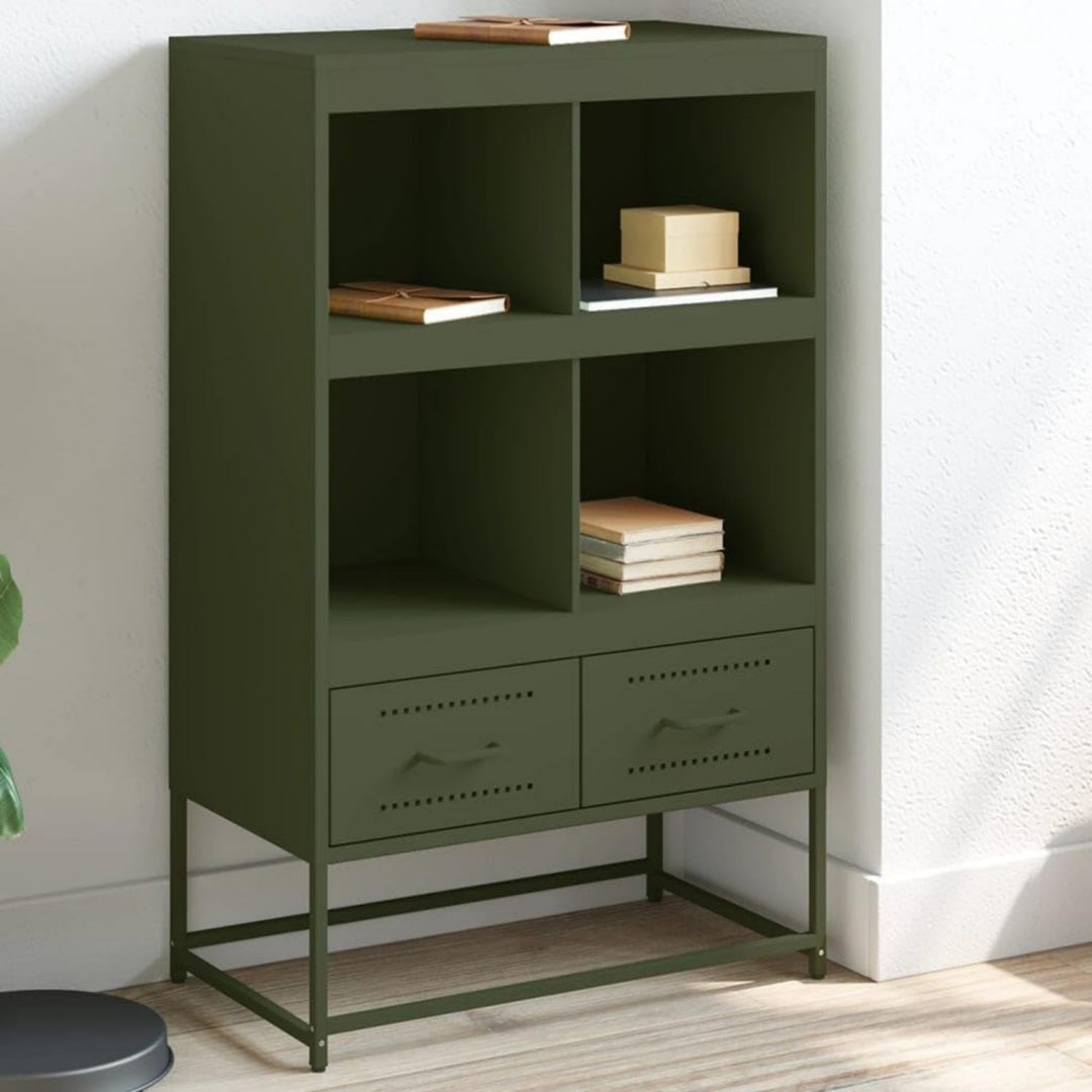 Armadio Home Giardino, Tavoletta Alto Verde Oliva 68.5x39x111.5 cm Acciaio