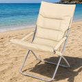 sedie da spiaggia a baldacchino beige alluminio imbottito resistente